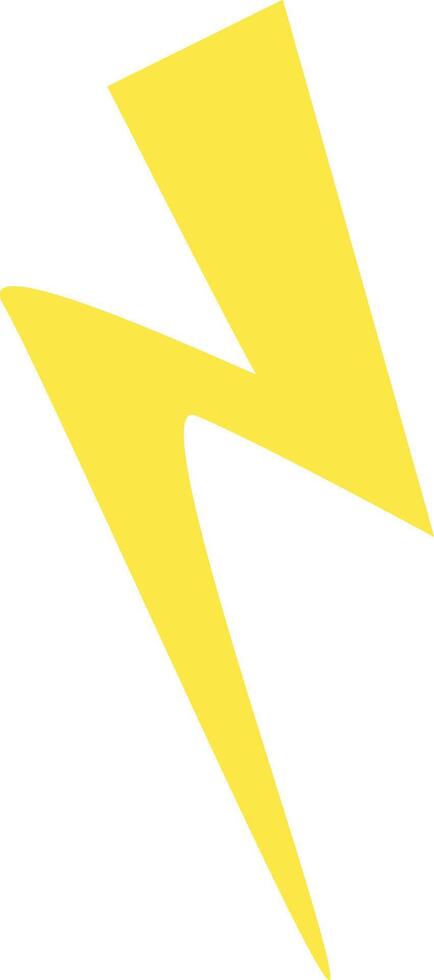 Yellow lightning on a white background. illustration in the style of old school tattoo vector