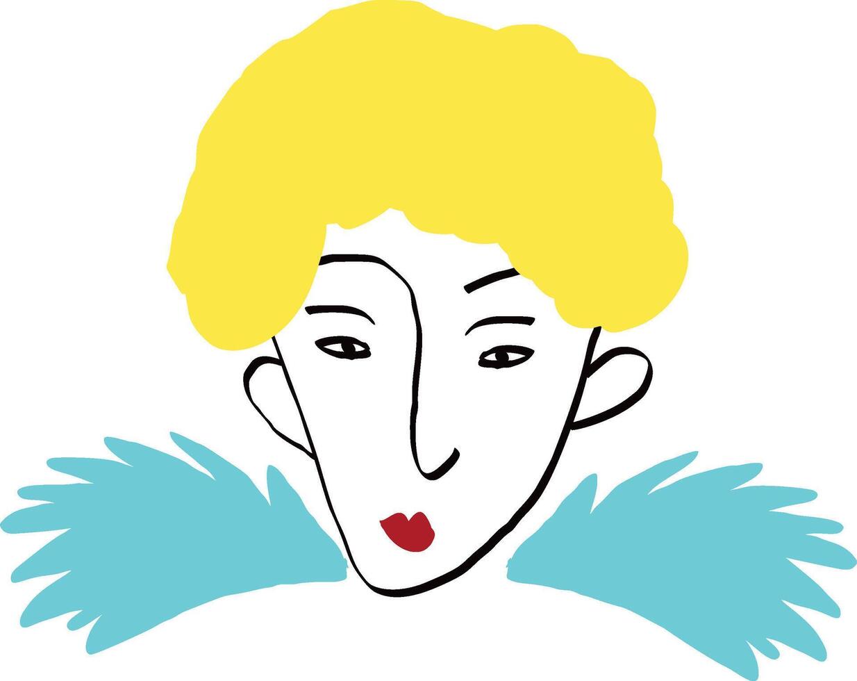 angel for Valentines Day. Illustration in a doodle style vector