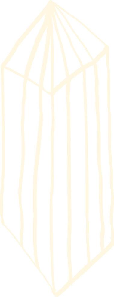 Magical crystals. Spiritualistic and magical symbol. illustration in doodle style vector