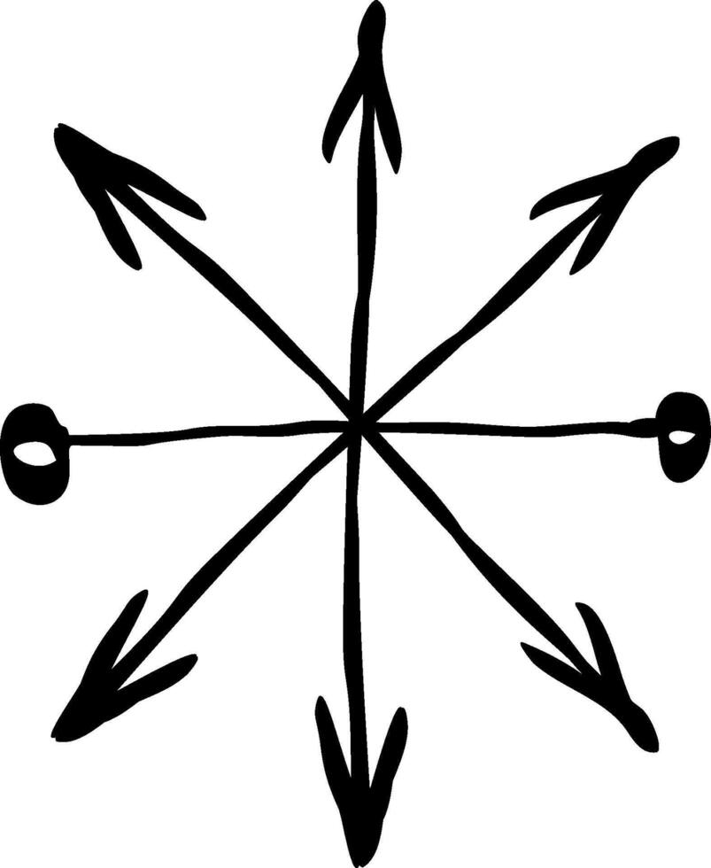 star isolated on a white background. Illustration in doodle style vector