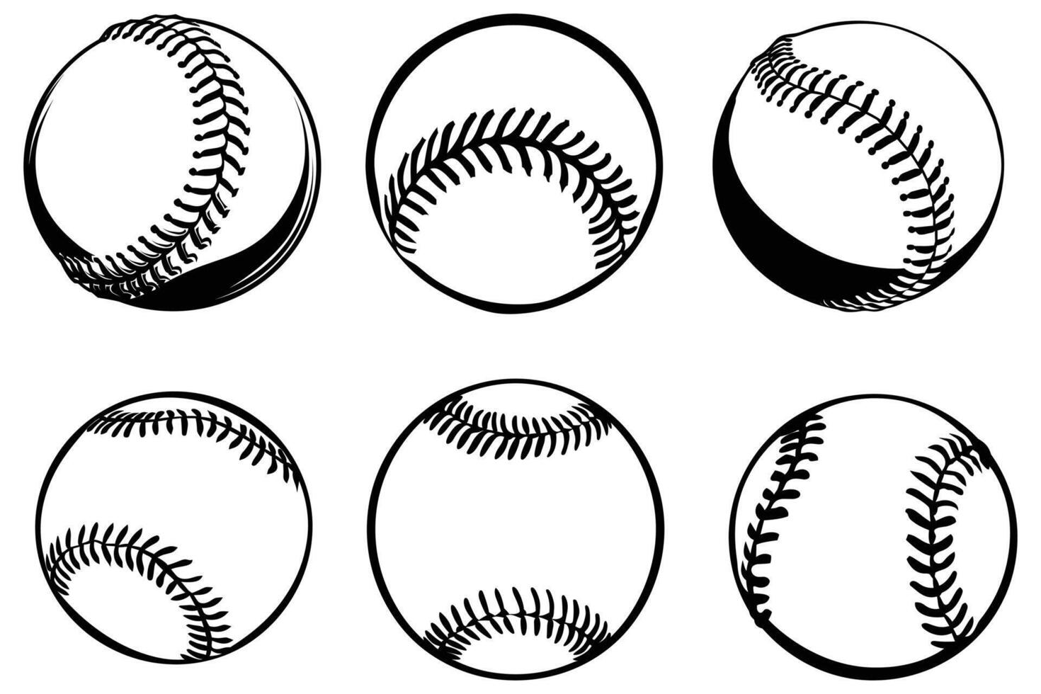Baseball silhouette Baseball silhouette vector