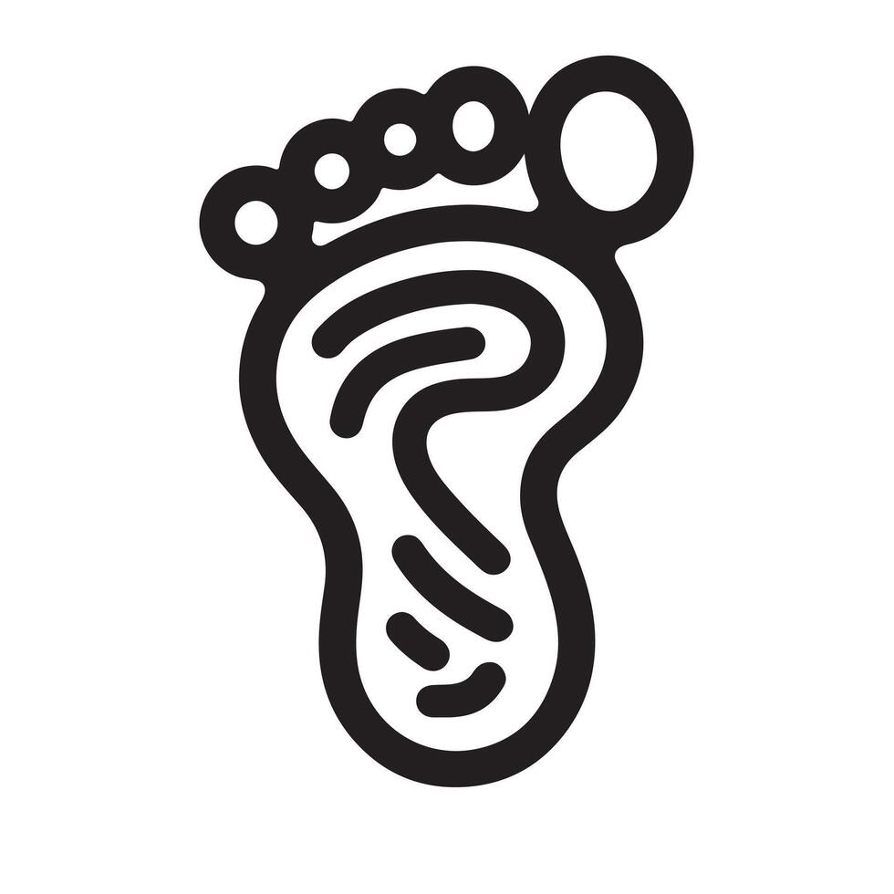 Footprint outline icon image with white background vector