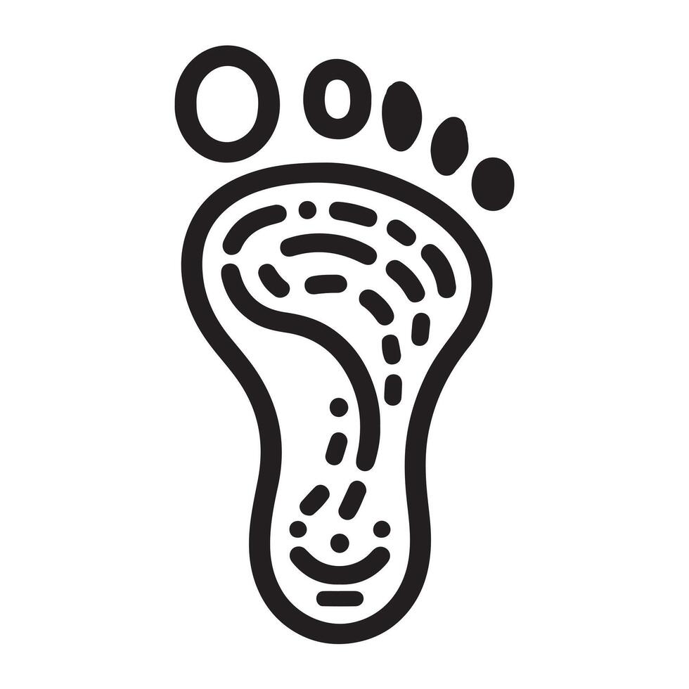 Footprint outline icon image with white background vector