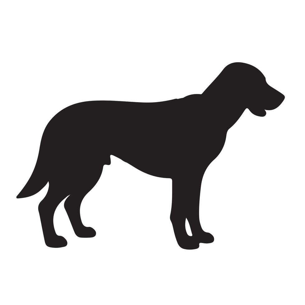 silhouette of a dog on a white background. vector