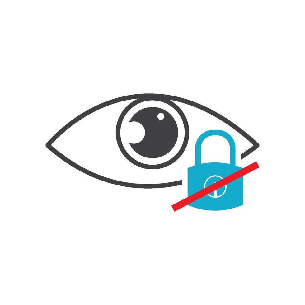 Eye security icon vector