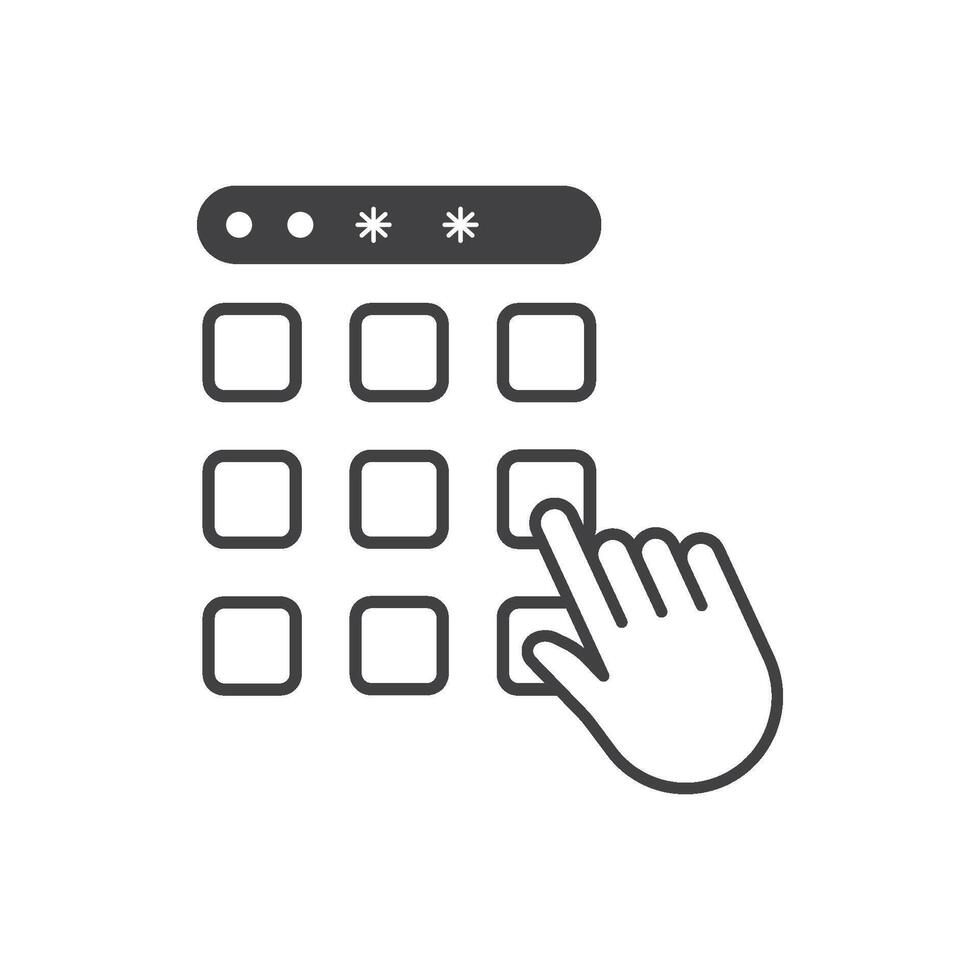 Security password icon vector