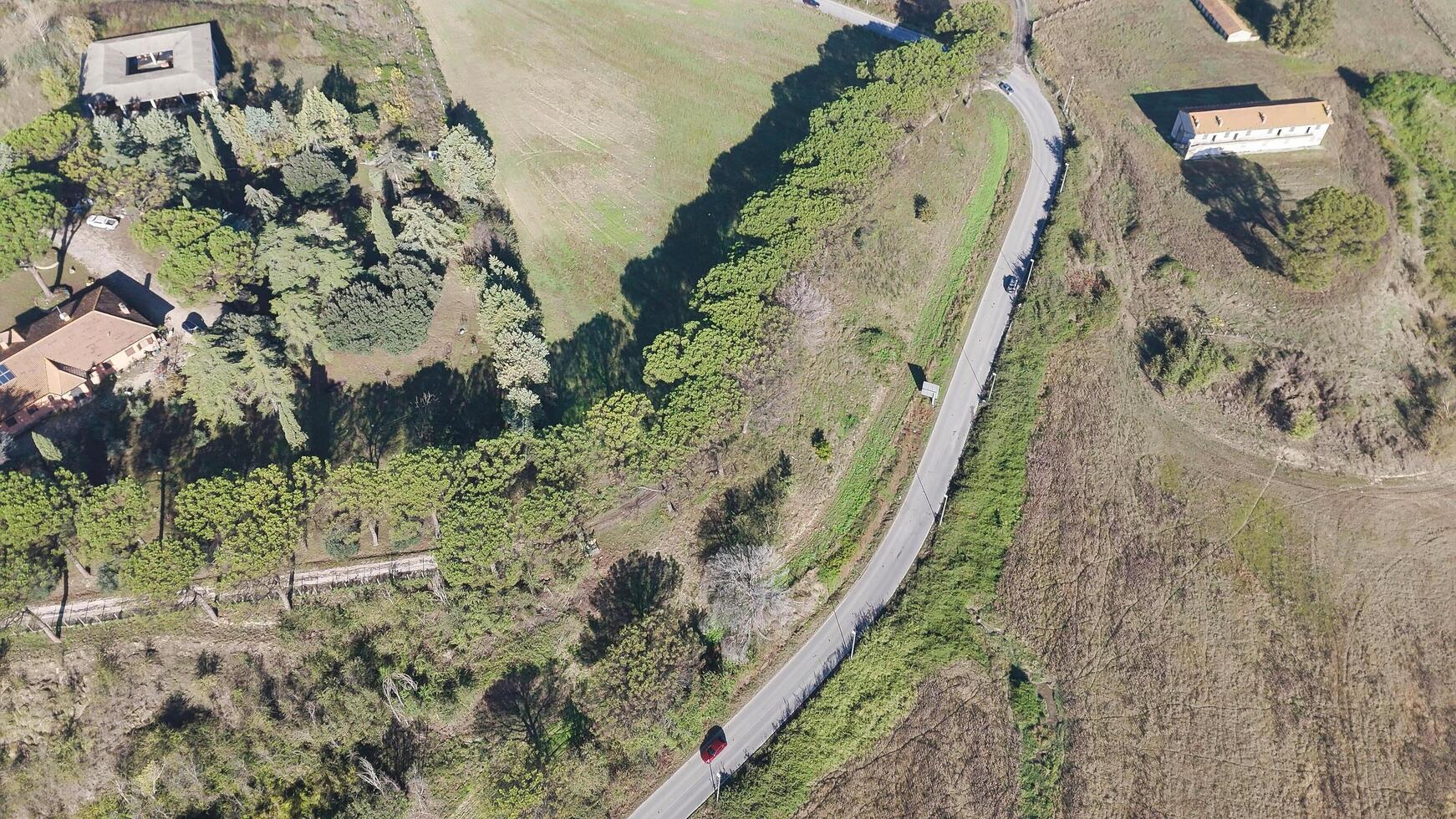Arial view of Modern transportation with Expressway Road highway Top view. Important infrastructure. photo