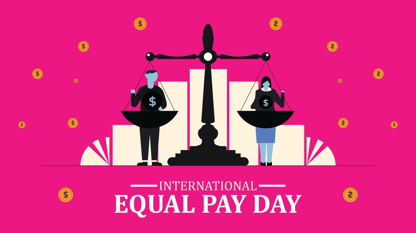 International Equal Pay Day design vector