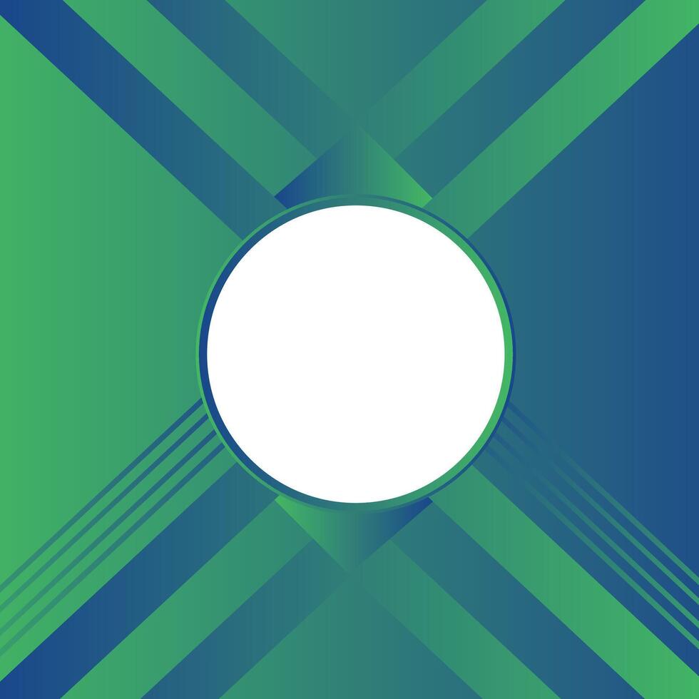 Green and blue grading abstract background with white circle in center vector