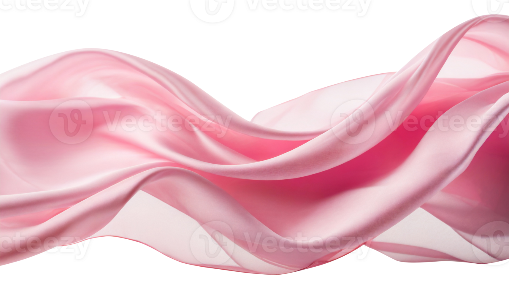 Silk fabric isolate. Elegant satin textile cut out. Soft transparent silky material. png