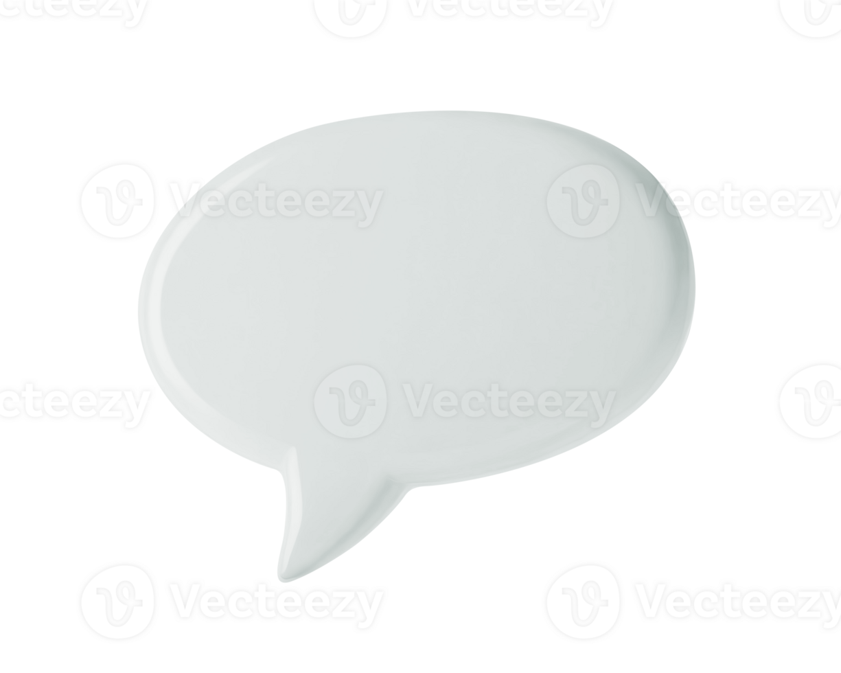 Bubble message, 3d online chat with speech or talk object for social media post. png