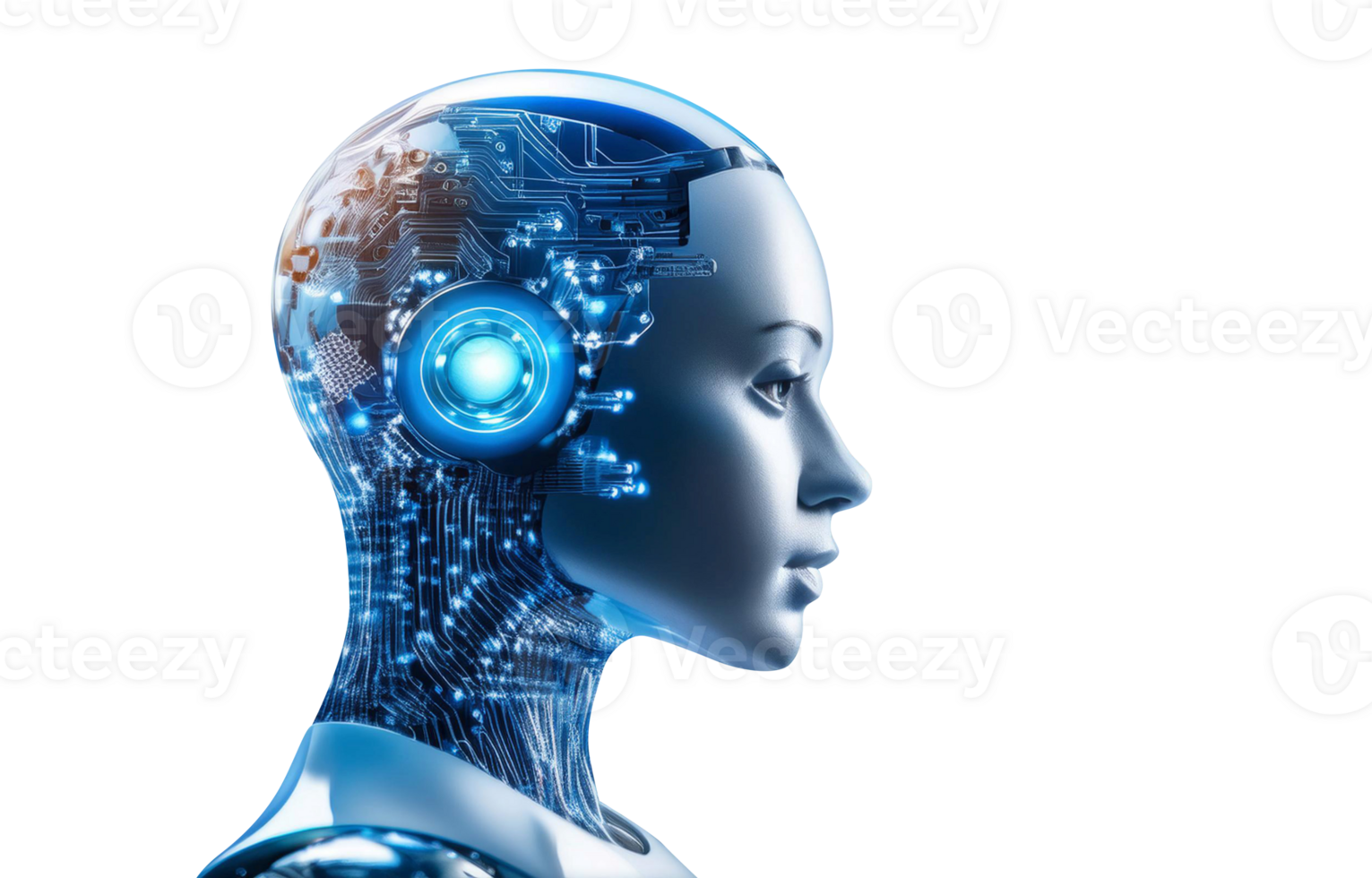 artificiale intelligenza robot con circuiti, simboleggiante tecnologia, innovazione, e futuro. png