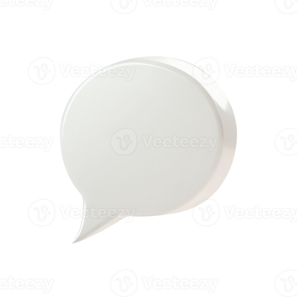 Bubble message, 3d online chat with speech or talk object for social media post. png