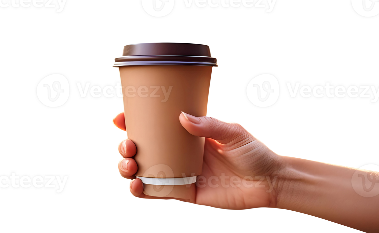 Close-Up of a Biodegradable Coffee Cup in a Cafe png