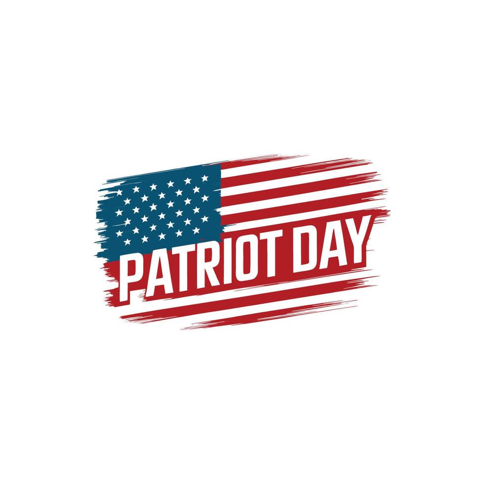 patriot day t-shirt design with American flag. vector