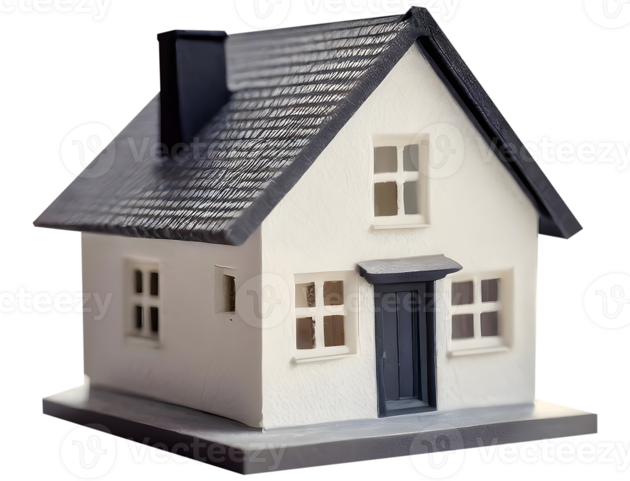 Miniature house is a symbol of mortgage and home ownership on blurred background. png