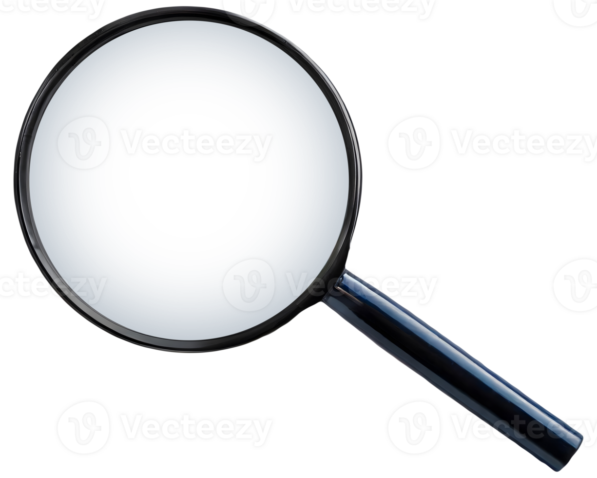 Magnifying glass, concept of information search and document authentication. Zoom object. png