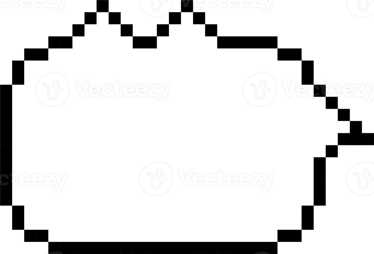 8bit retro game animal pet cat pixel text box memo speech bubble balloon, icon sticker keyword planner banner png