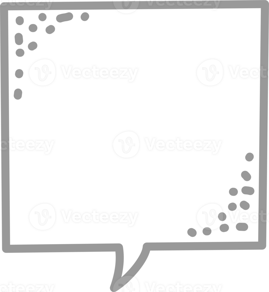 Black and white color speech bubble balloon, icon sticker memo keyword planner text box banner png