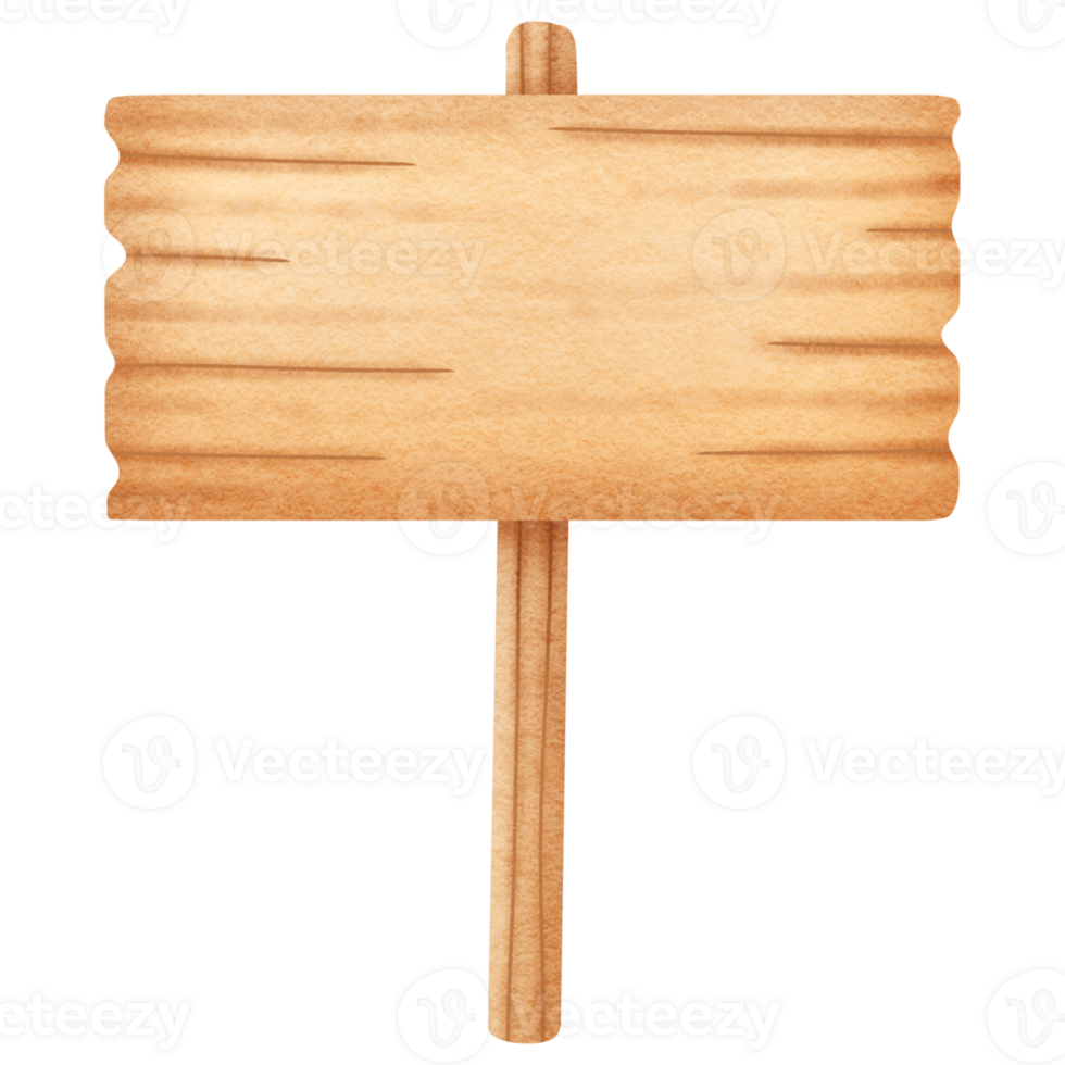 Watercolor Wooden Sign png