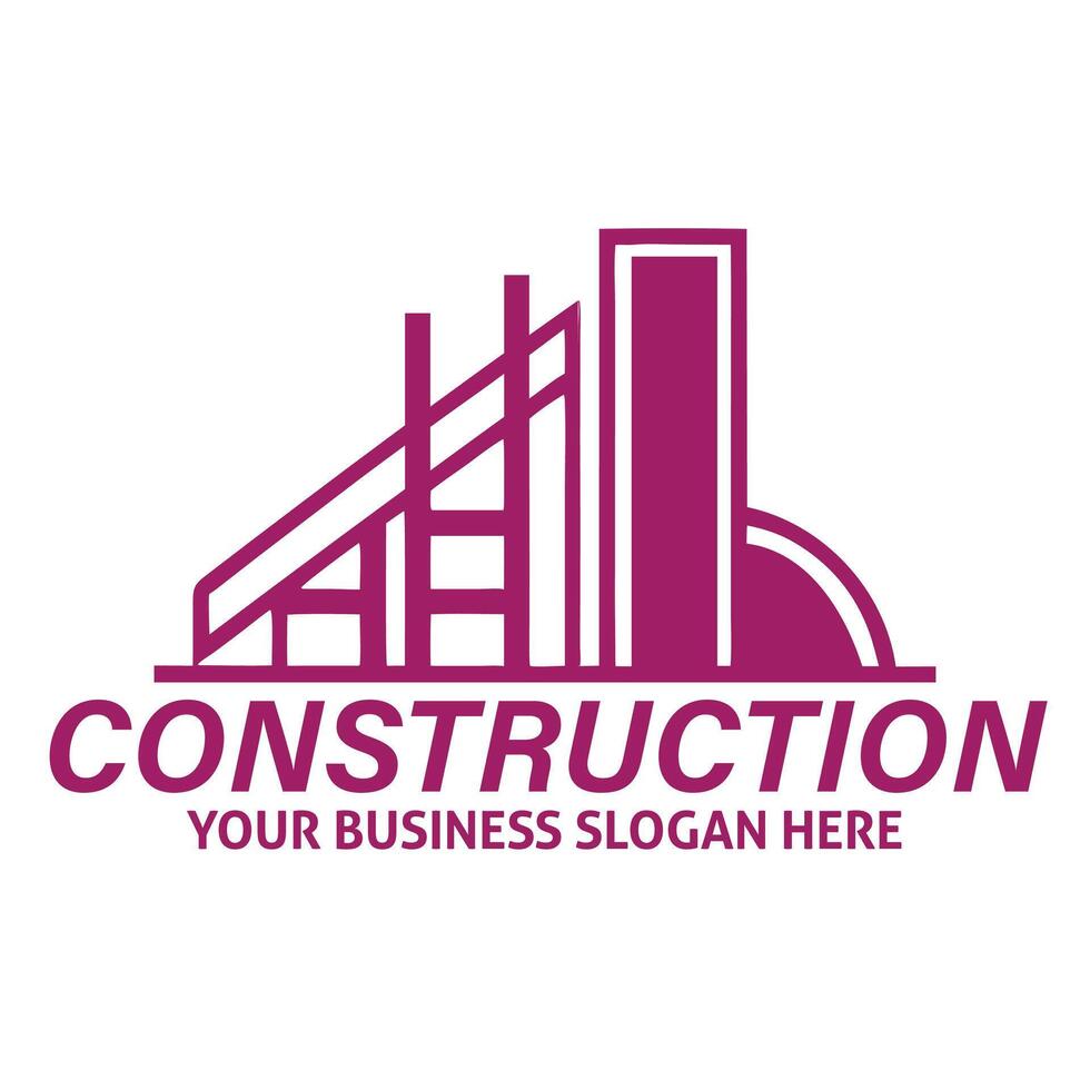 real estate construction and property logo vector