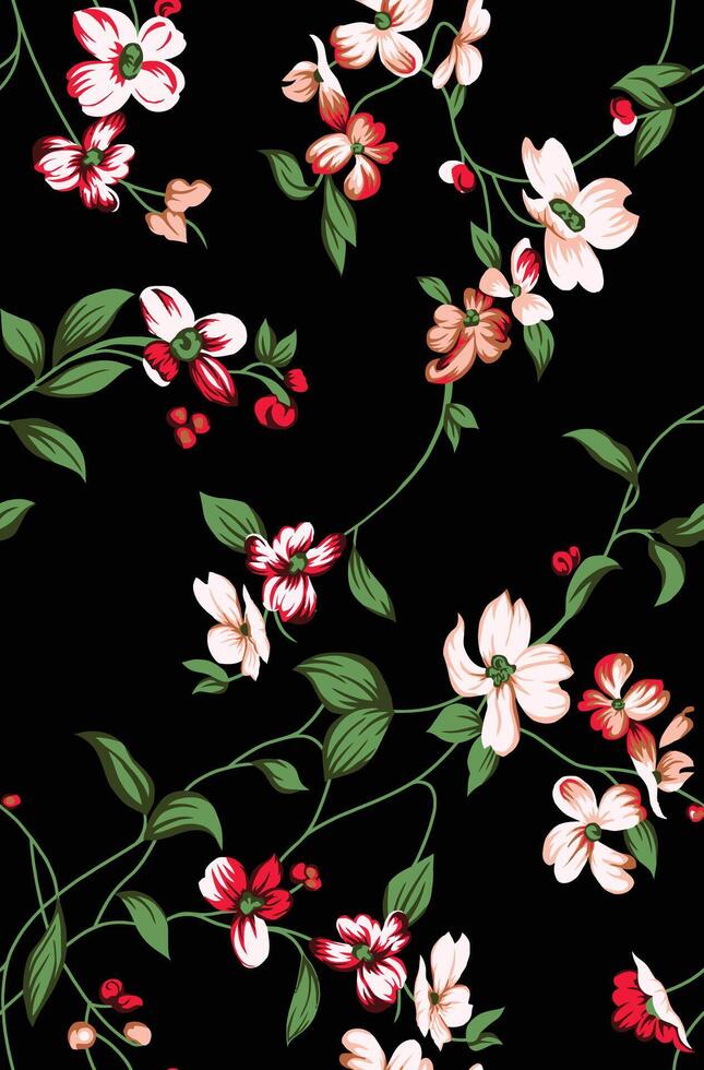 illustration of a small sow flower on a black background vector