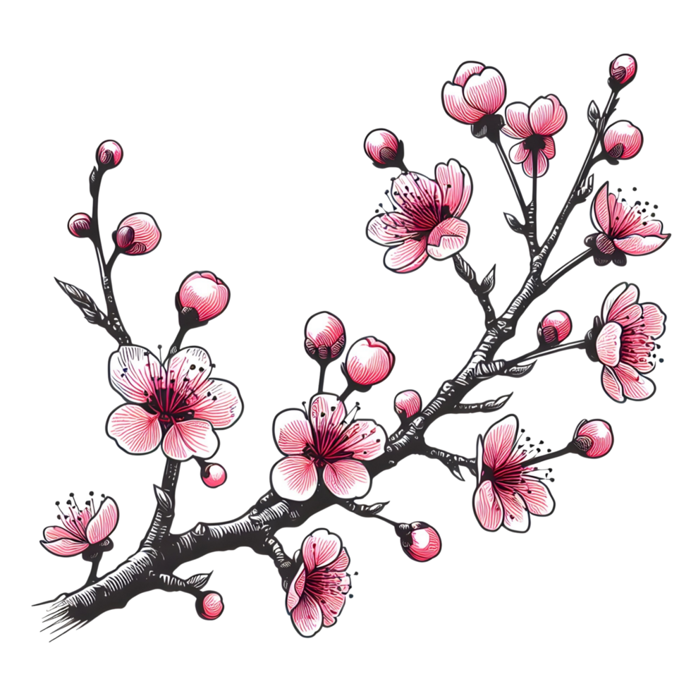 Cherry Blossom Flower Cluster png