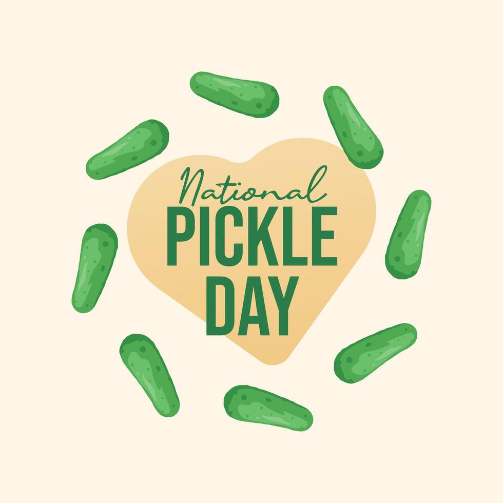 National Pickle Day design template good for celebration usage. National Pickle Day design. flat design. eps 10. vector