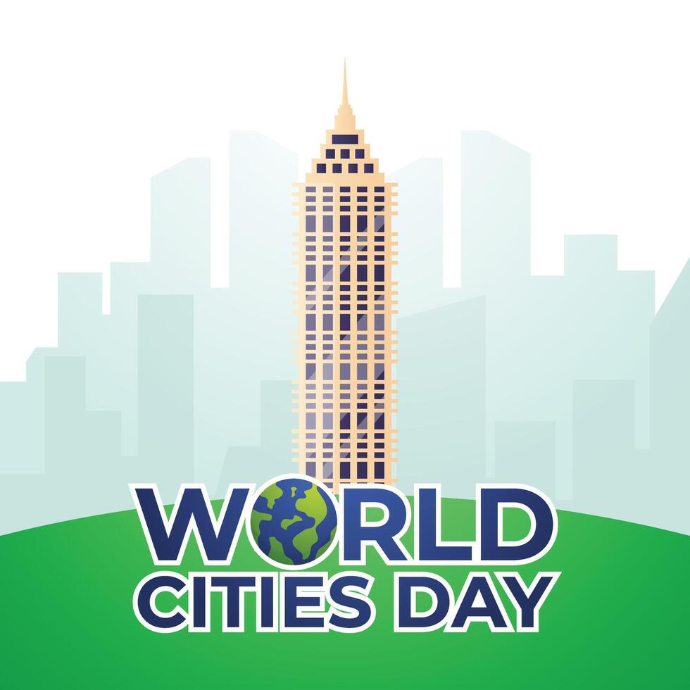 World Cities Day design template good for celebration usage. World Cities Day design. flat design. eps 10. vector