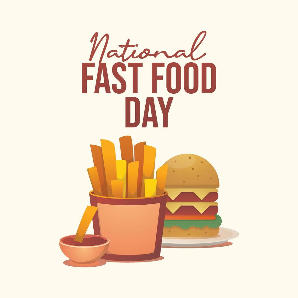 National Fast Food Day design template good for celebration usage. National Fast Food Day design. flat design. eps 10. vector