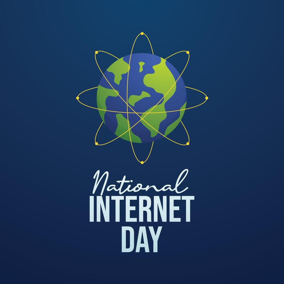 National Internet Day design template good for celebration usage. National Internet Day design. flat design. eps 10. vector