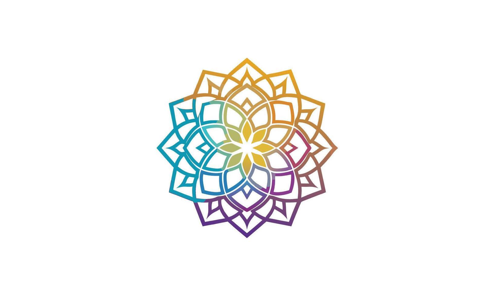 abstract mandala art outline circular basic design spiritual round element vector