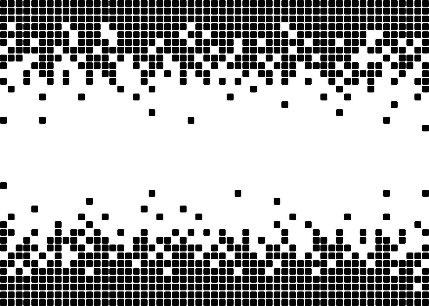 Black and White Digital Pixel Drip Frame vector