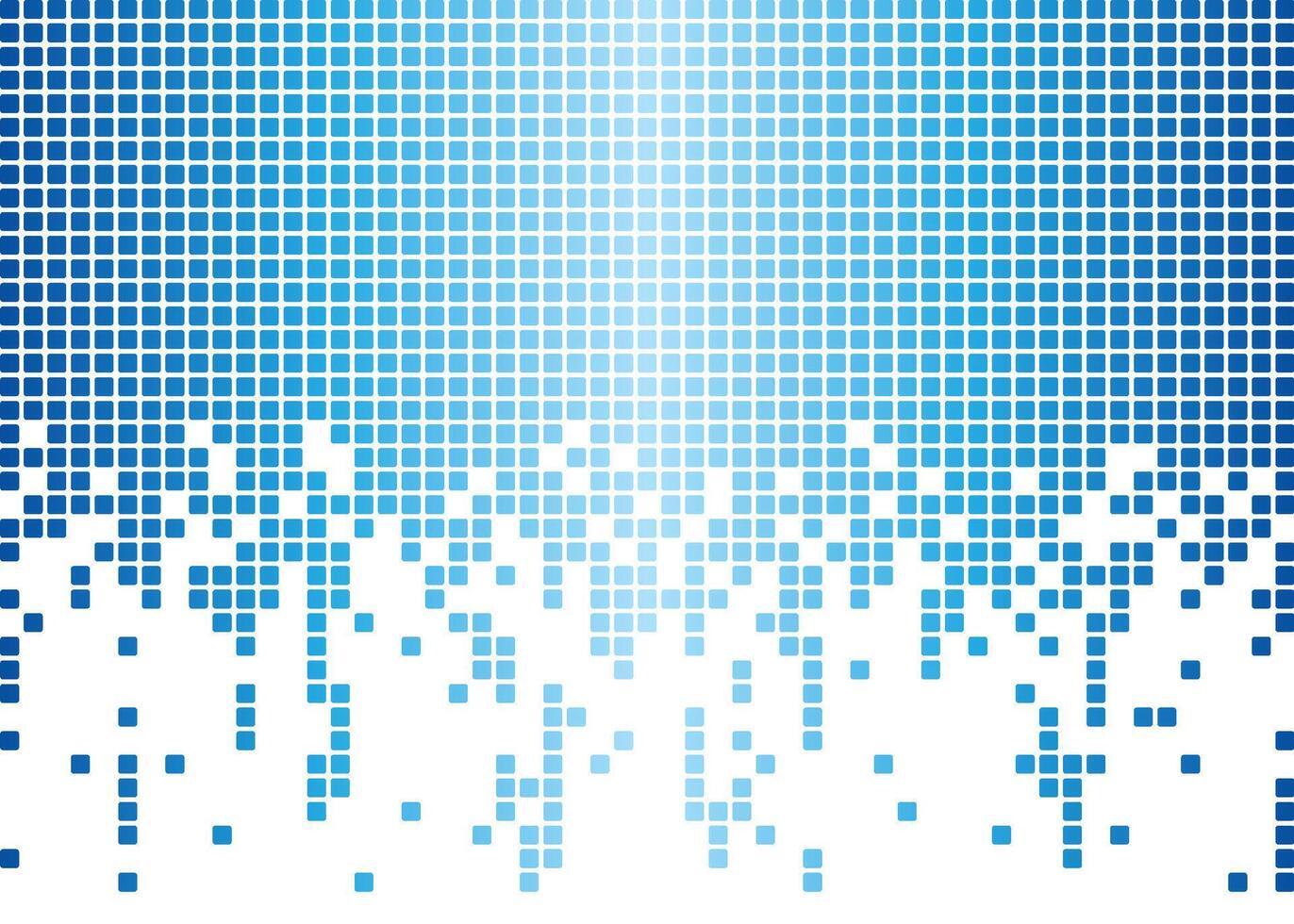 Blue Digital Pixel Drip Texture on White Background vector