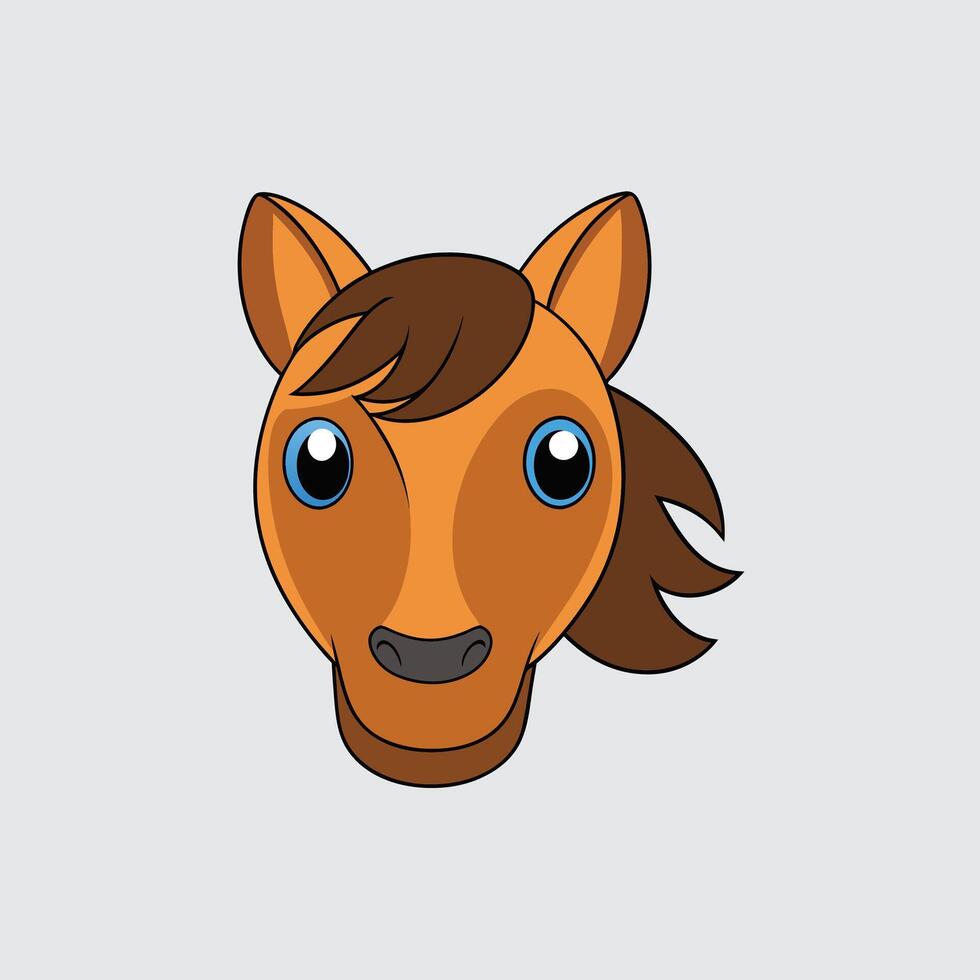 A Horse Head In A Line Drawing With White Ground vector