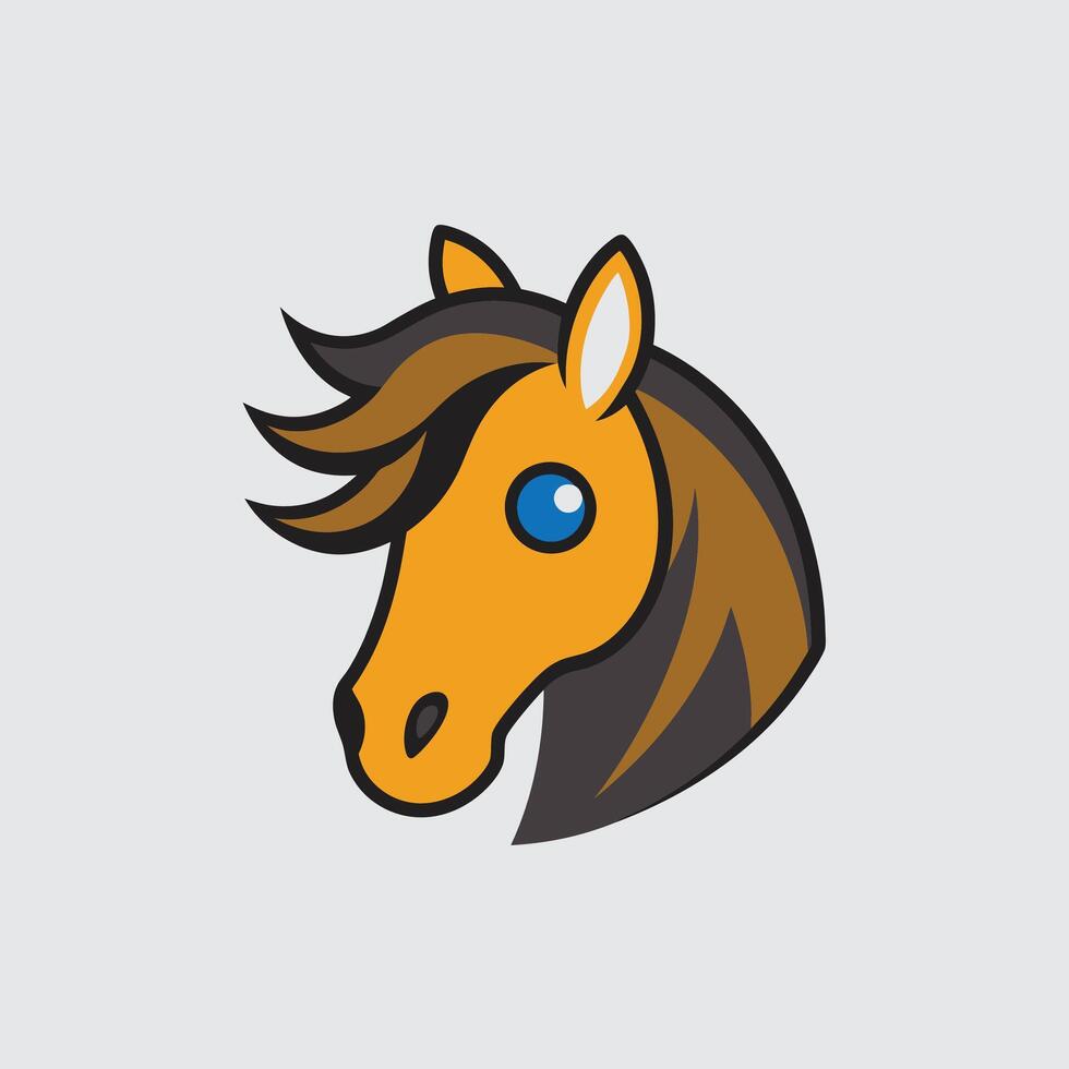 A Horse Head In A Line Drawing With White Background vector