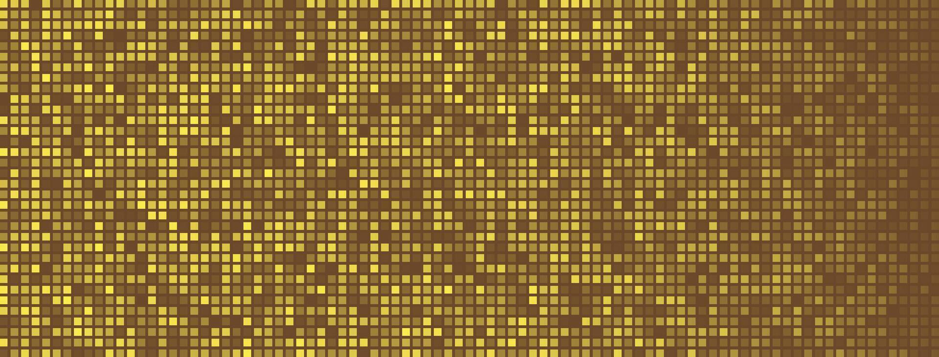 Abstract geometric background with tiles. Gold, brown pixel texture. Digital business background. Trend illustration vector