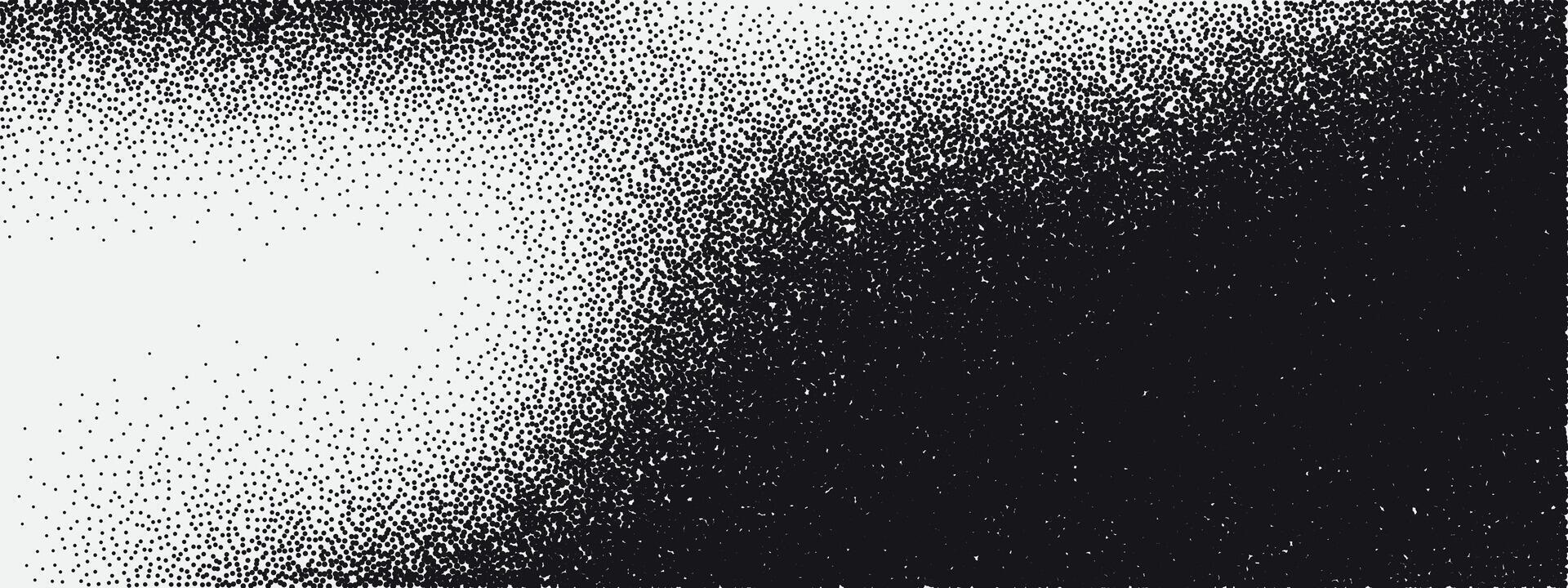 Noise gradient texture. Random gritty background. Monochrome halftone pattern. Distressed black and white elements. Vintage grunge backdrop. vector