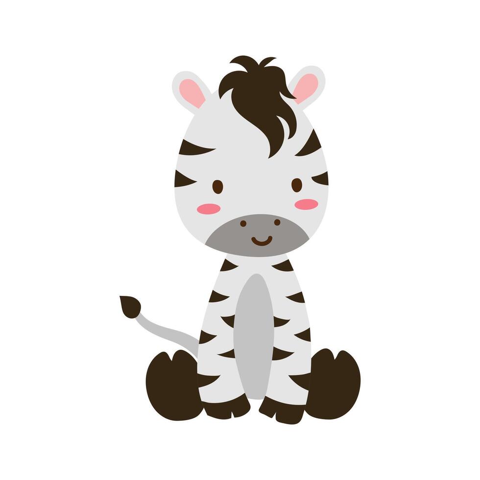 cartoon zebra isolated illustrations vector