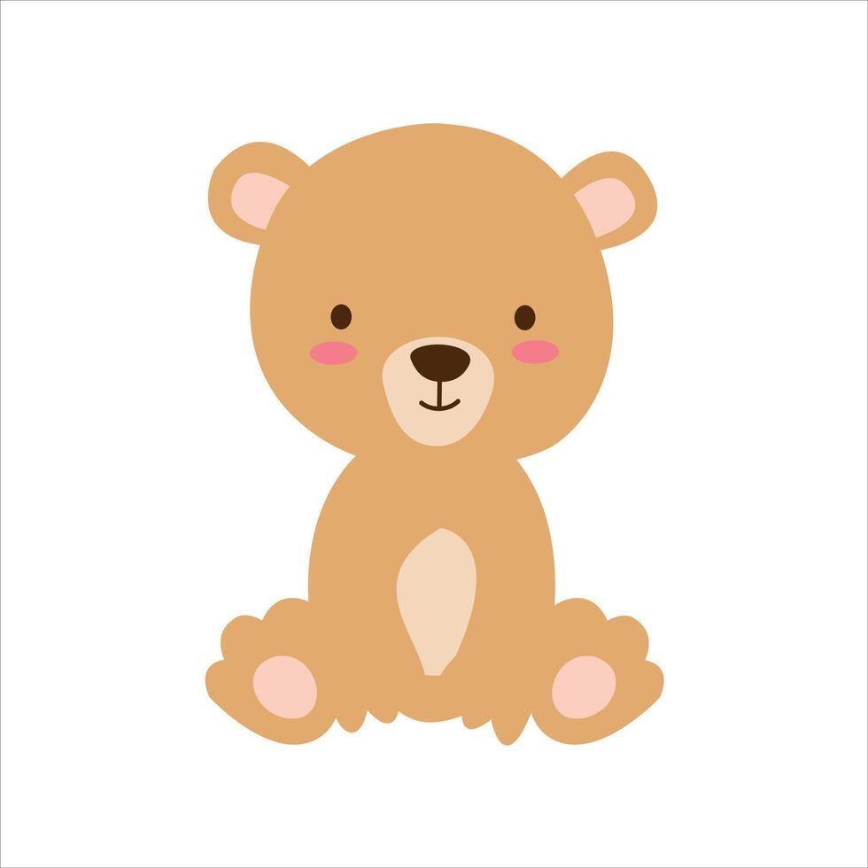 cute bear isolated illustrations vector