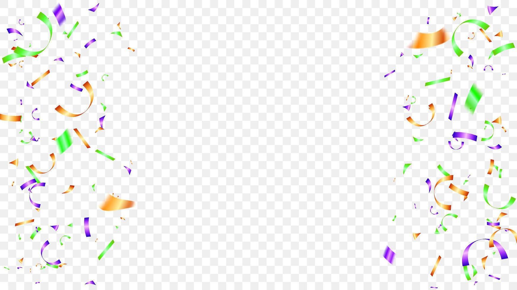 colorful confetti invitation party greeting card on backdrop. abstract element vector