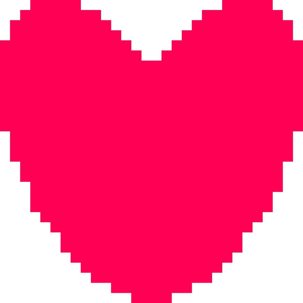 pixel hearts with games isolated on white background. '8-bit style. illustration vector
