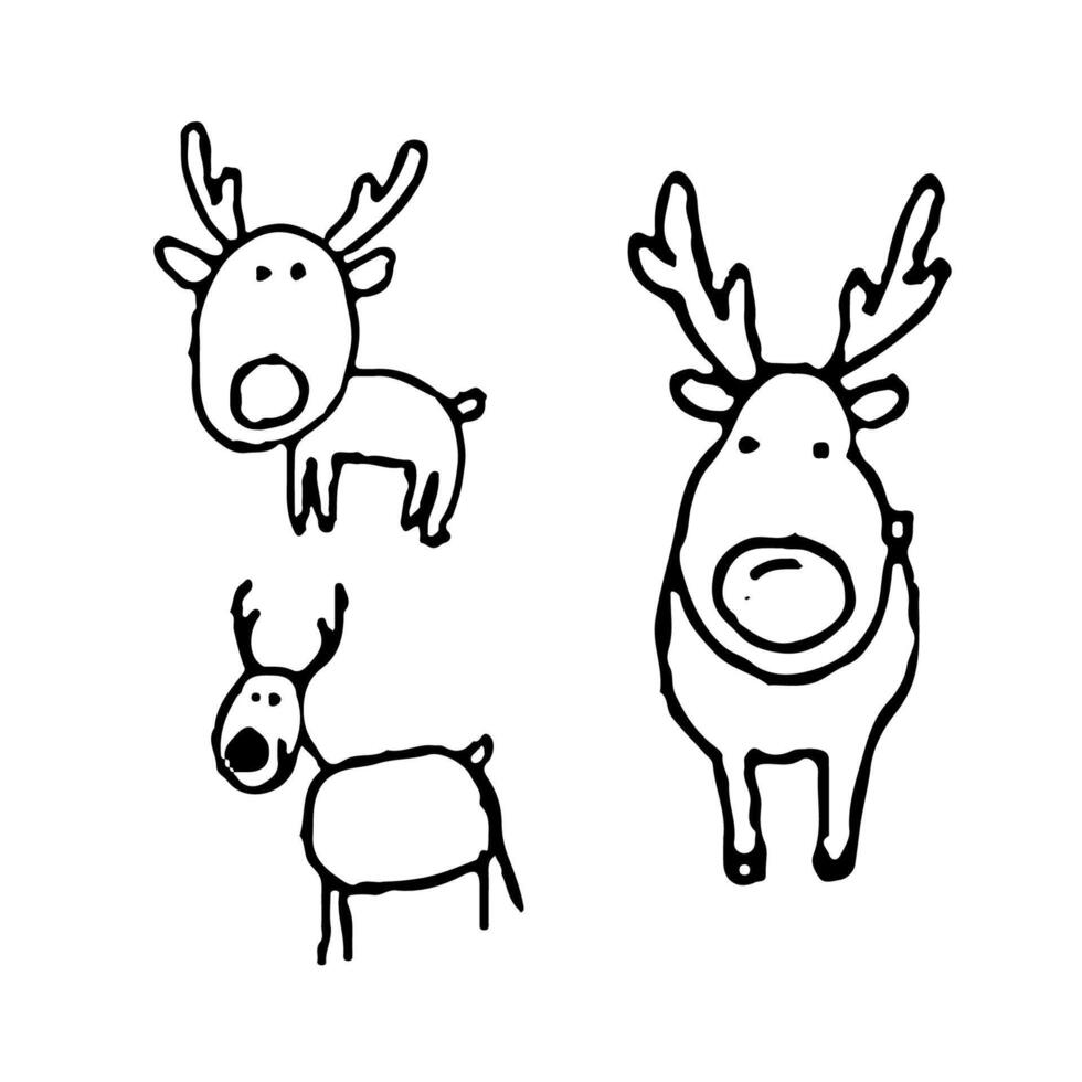 Hand drawn beer doodles. Cute winter icons, Happy Christmas illustrations. Holiday drawings vector