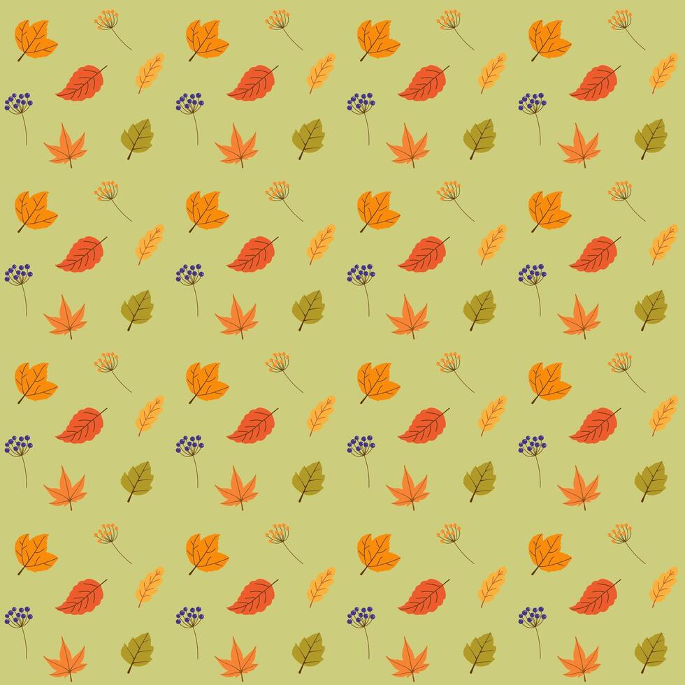 Autumn leaves pattern vector