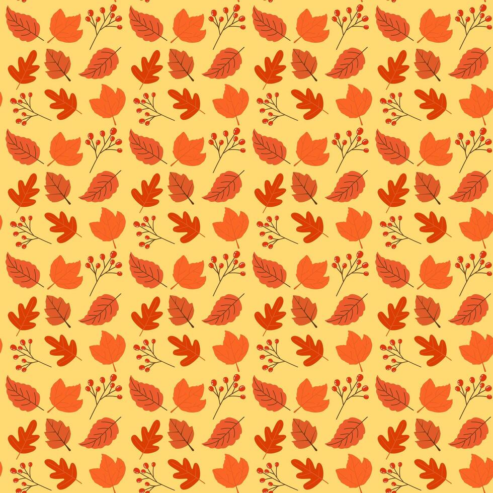 Autumn leaves patterns vector