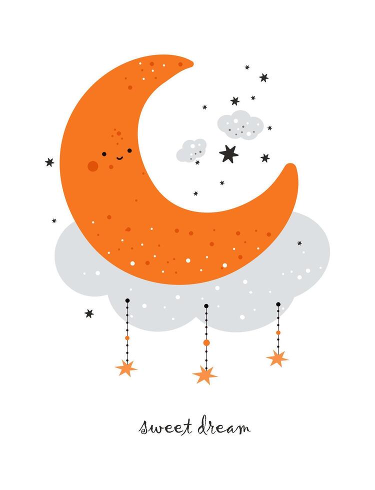 cute sweet dream illustration vector