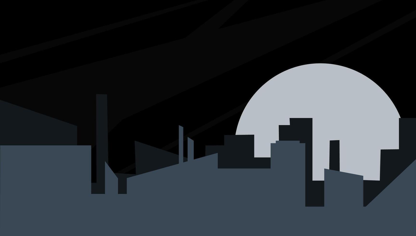 night city silhouette vector