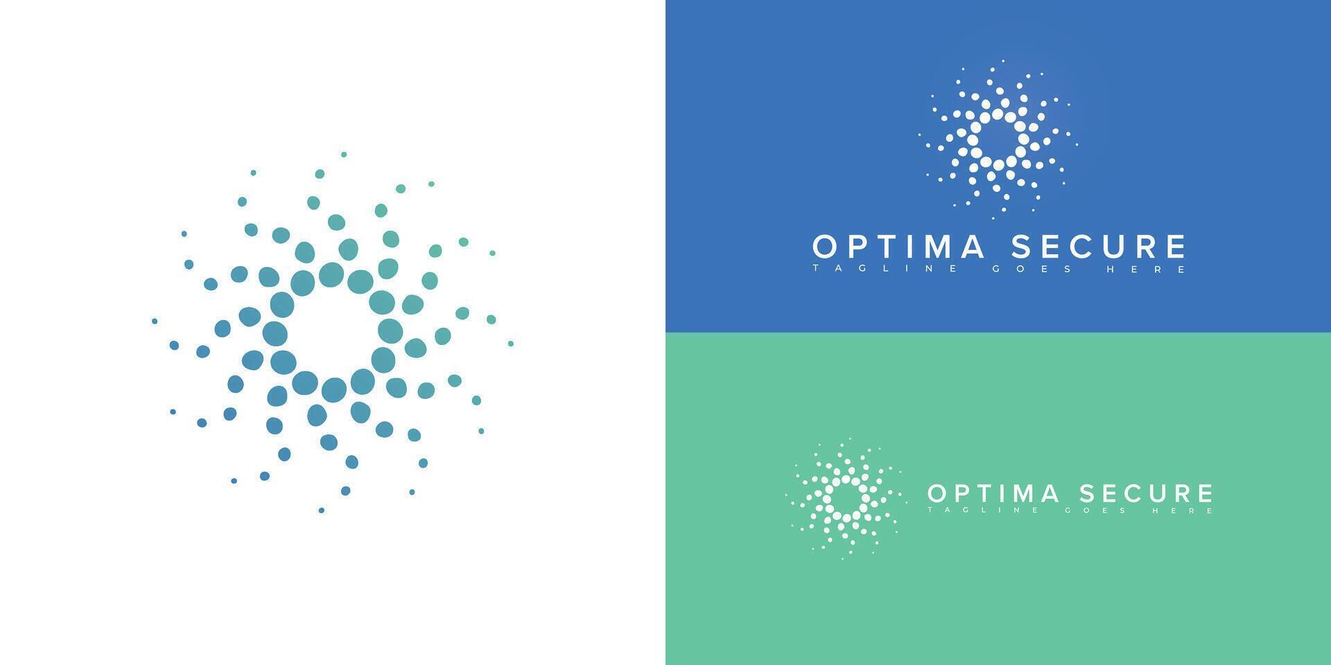 Modern spiral initial letter OS or SO logo in blue-green color isolated on multiple background colors. The logo is suitable for wound care company logo design inspiration templates. vector