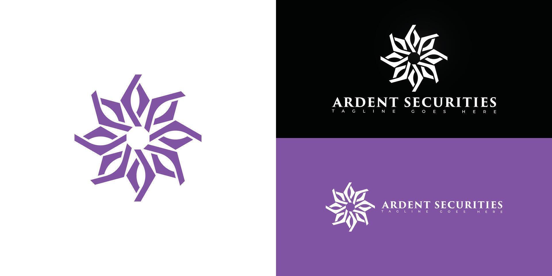 Modern spiral initial letter AS or SA logo in purple color isolated on multiple background colors. The logo is suitable for private debt fund logo design inspiration templates. vector
