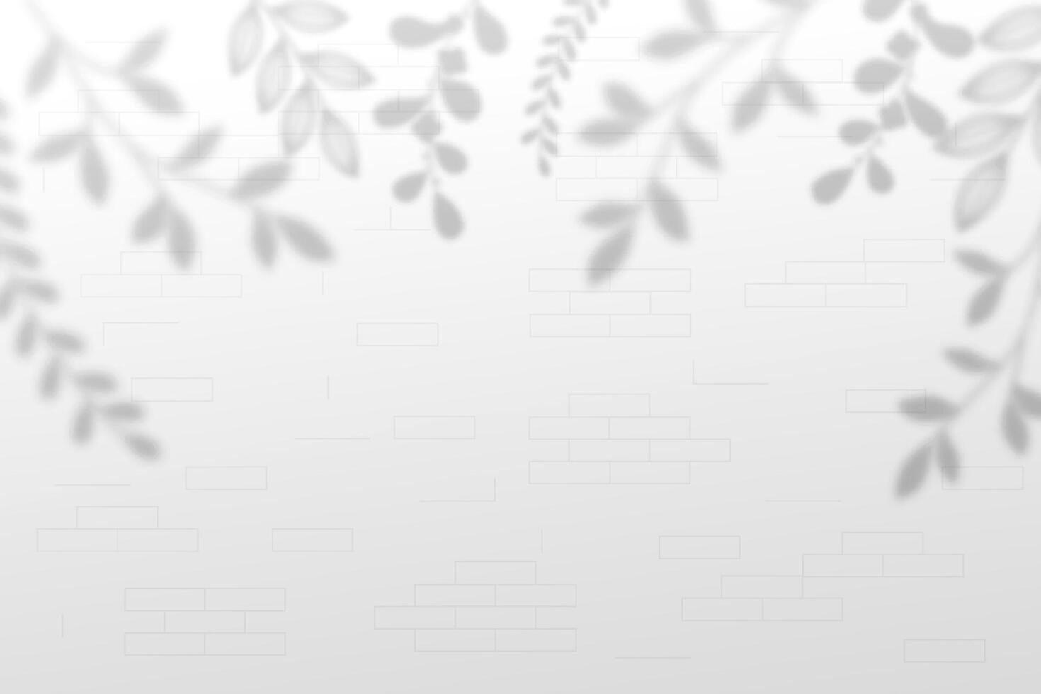 Minimalist blurred background with branches and leaves on a white background. vector